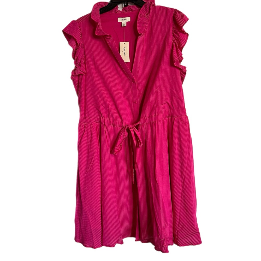On 34th Plus Size Pink Dress